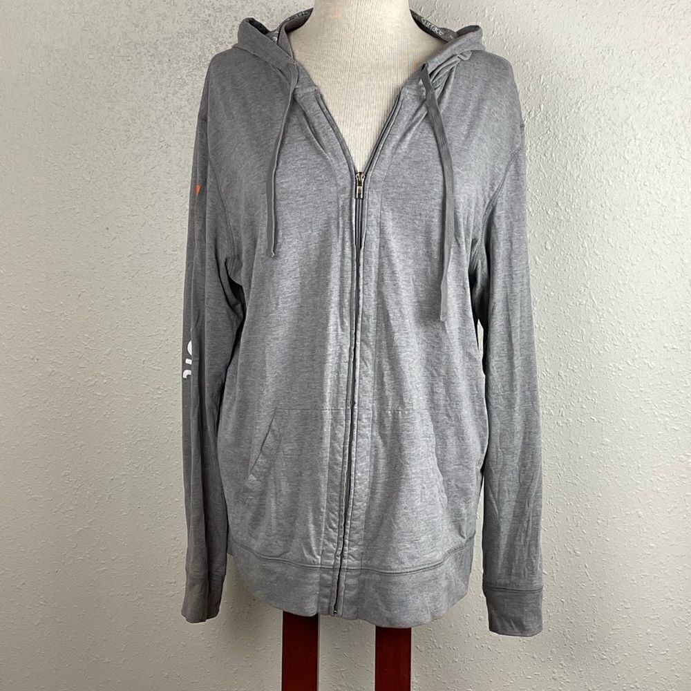 EUC District Womens Gray Microsoft Zip-up Hoodie Size XL